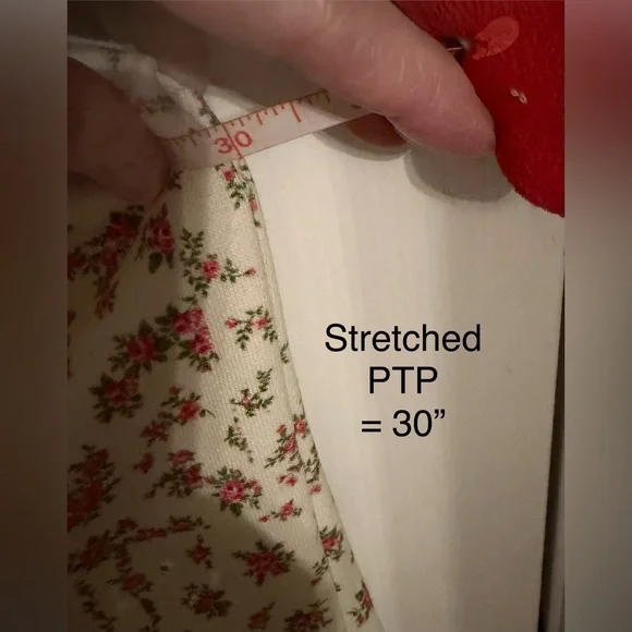 Peach Love California Ditsy Floral Slightly Cropped with Peter Pan Collar, L - Picture 6 of 8